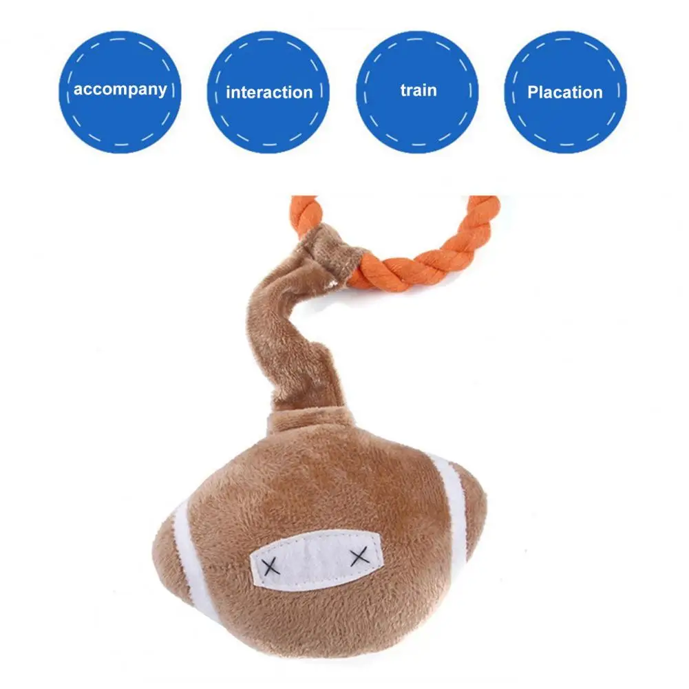 

Training Dog Toy Dog Chew Toy with Squeaker Durable Rope Toy for Teeth Gum Massage Training Pet Supplies for Bite-resistant Play