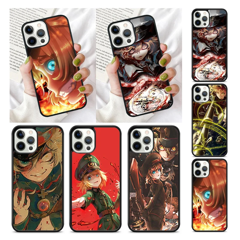Чехол для телефона с аниме Tanya degurecaff Youjo Senki iPhone 13 14 11 12 Mini Pro Max XR XS 6 7 8 Plus SE2020 Samsung S21 S22