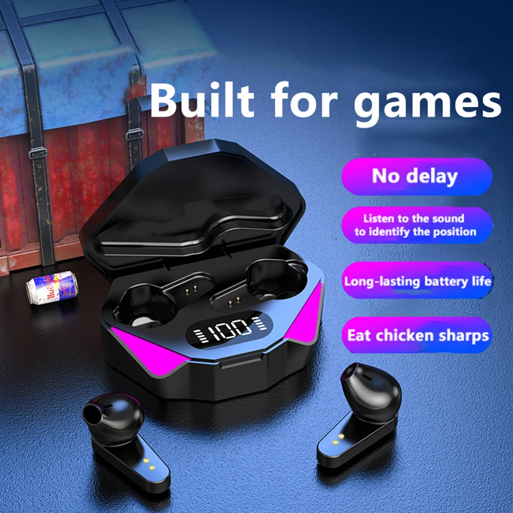 

X15 Wireless Competitive Gaming Headsets Sports In-ear Earbuds Binaural Gaming Headset For Smart Phones Original High Quality