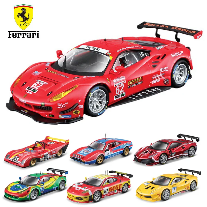 

Bburago 1:43 Ferrari Static Die Cast Vehicles Collectible Model Racing Car Toys 488GTE 312P F430GTC 308GTB 458GT3 488 Challenge
