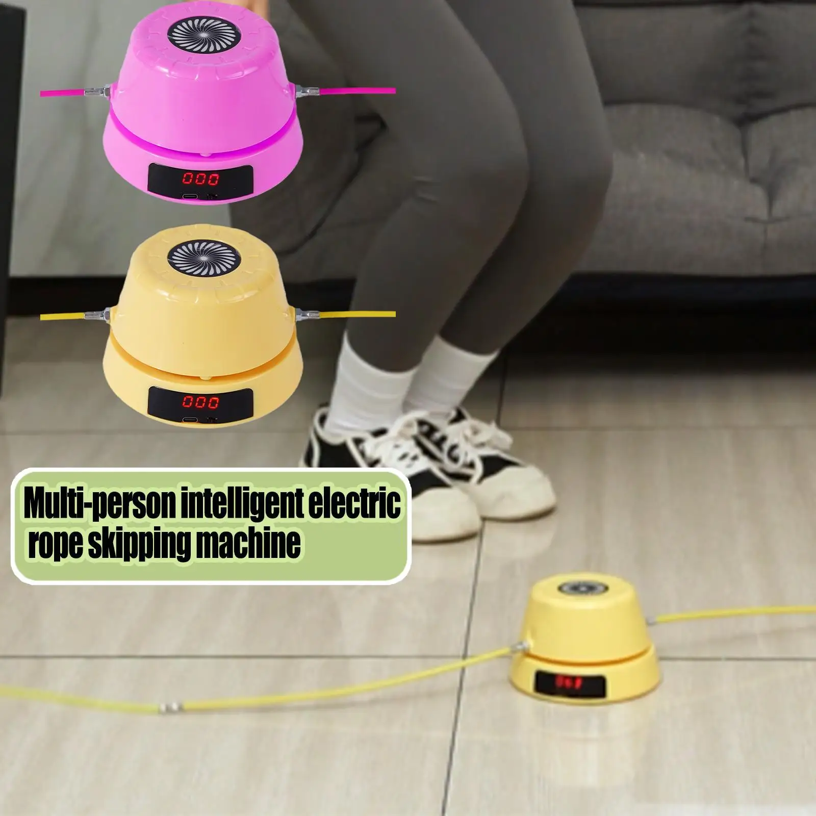 

Умный веревочный тренажер Junp с дистанционным управлением, комплект упражнений для дома, тренажерного зала, вечеринки, для похудения, фитнес...