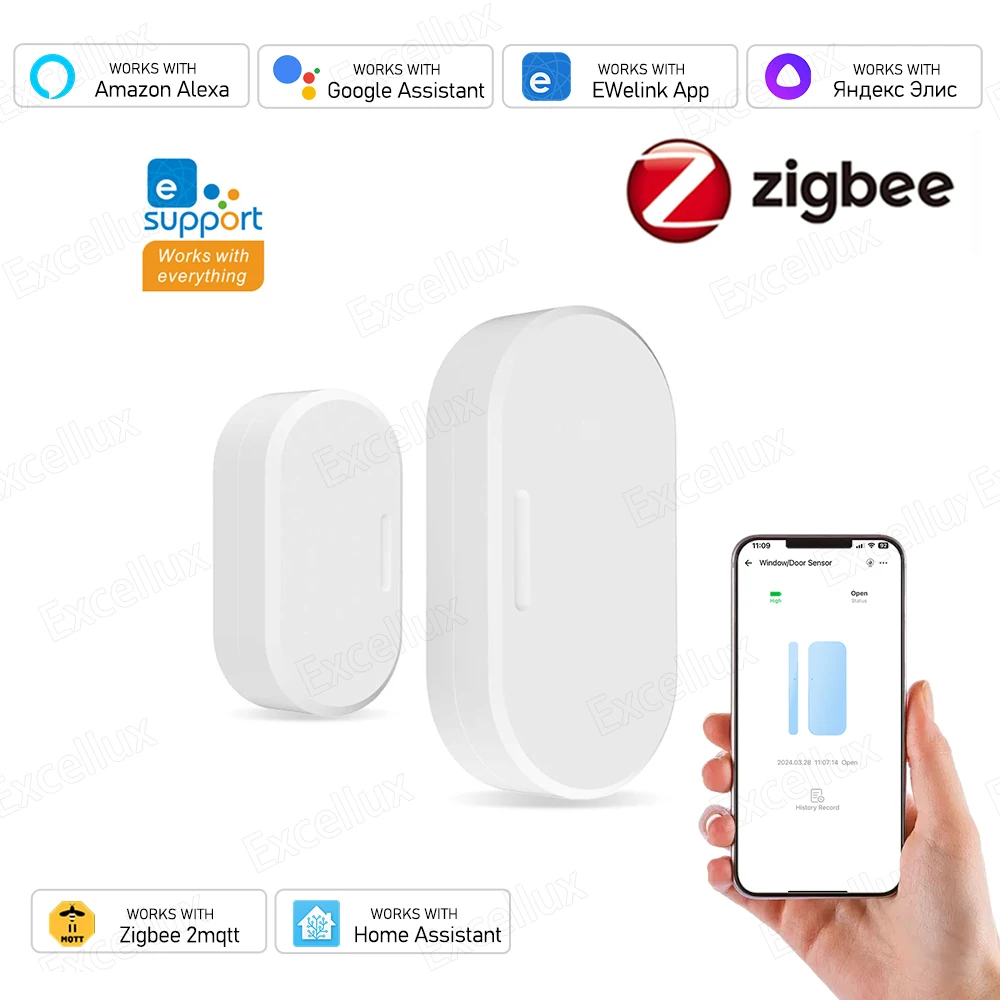 

EWelink ZigBee Магнитный Датчик Двери, Окна, Беспроводной Детектор Домашней Охранной Сигнализации