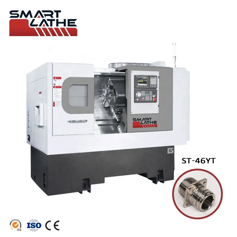 

ST-46YT Slant Bed Turret CNC Lathe punching machine china engine High precision portable CNC Lathe with tailstock