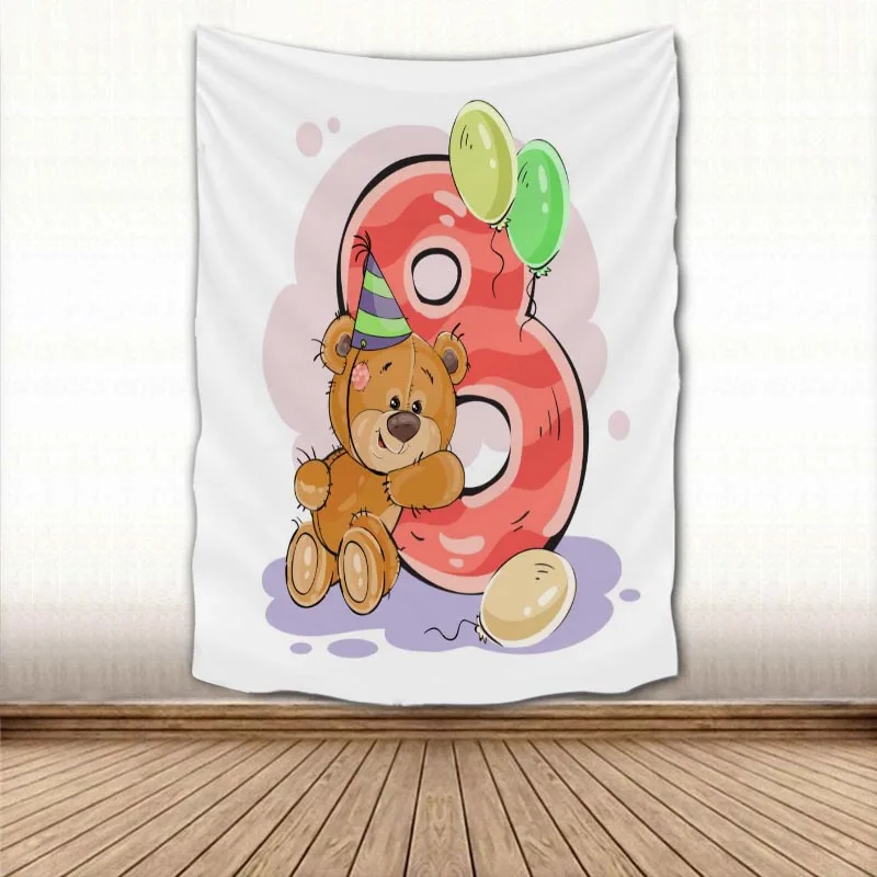 

Красивый цифровой милый гобелен с медведем настенный гобелен украшение для дома спальный коврик настенные ковры Декор для спальни 11-4