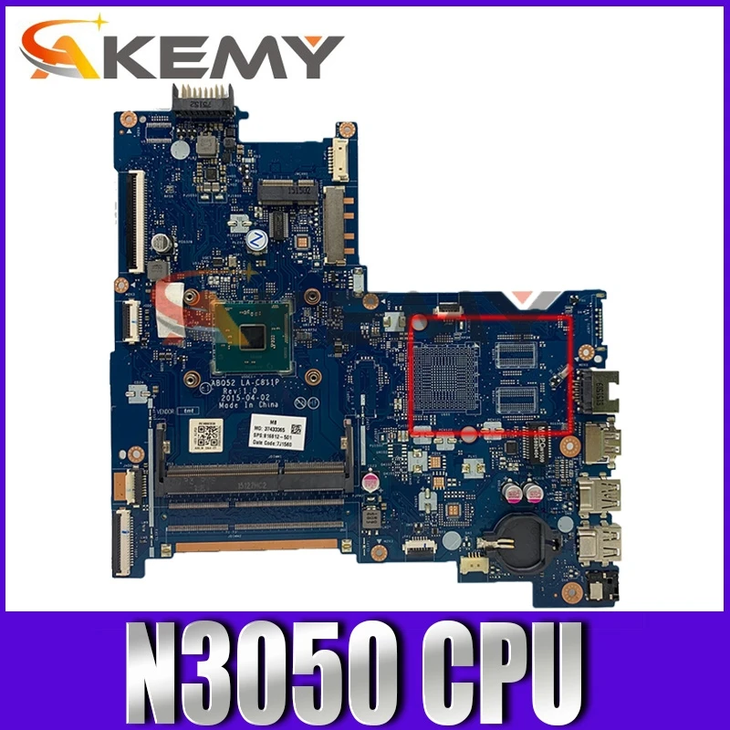 

Оригинальная модель для ноутбука HP pavilion 250 G4 15-AC, материнская плата N3050 CPU DDR3 815248-501 815248-001 ABQ52