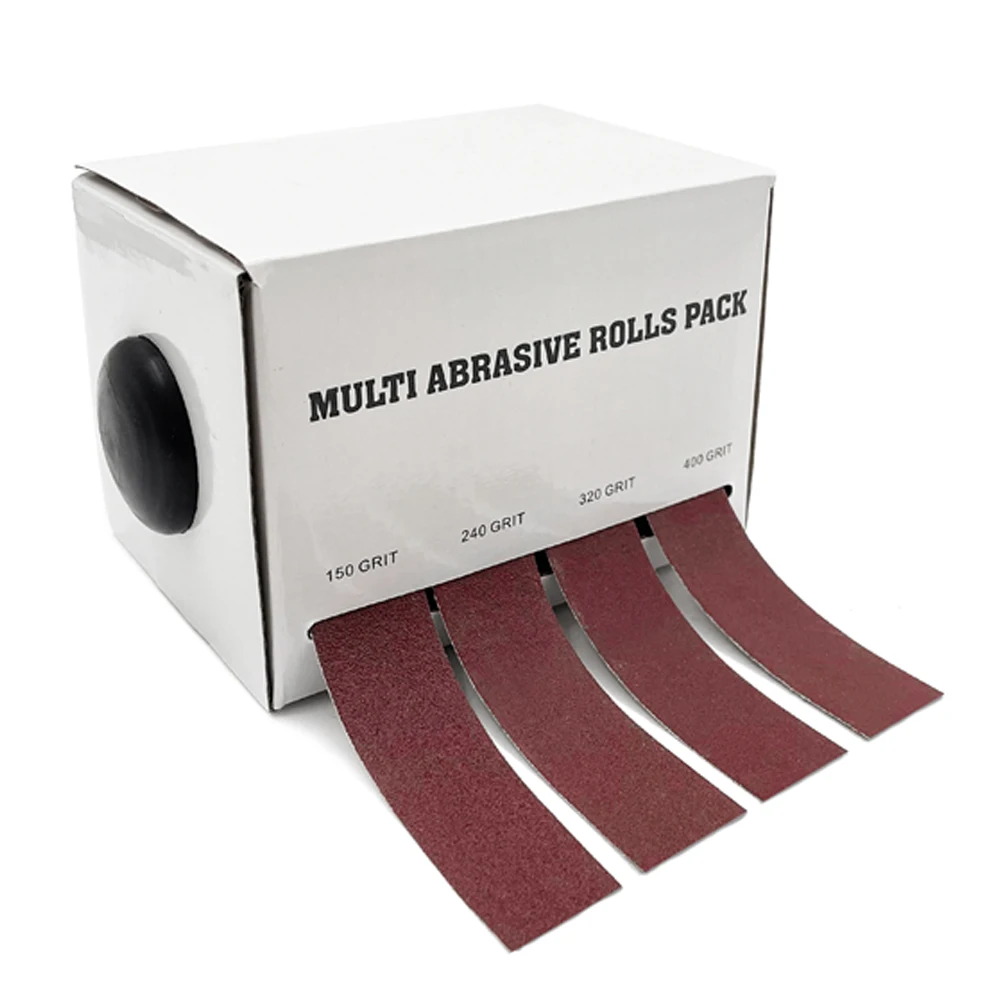 

4 PCS Sandpaper Roll Nylon Cloth Backing Emery Cloth Roll Polishing Sandpaper For Metals Aluminium Woodworking Grinding