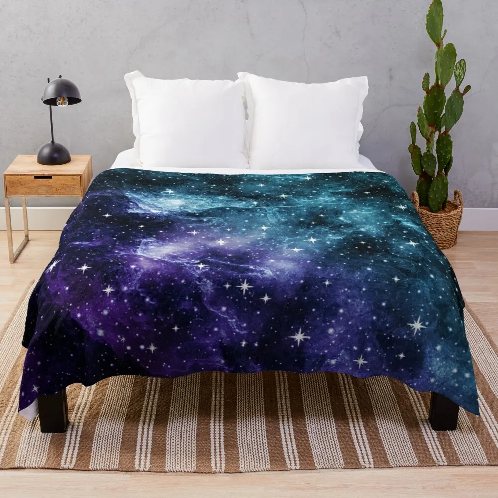 

Teal Purple Galaxy Nebula Dream #1 #decor #artThrow Blanket thin blanket floral throw blanket