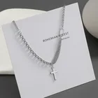 Ожерелье VOQ в виде звеньевой цепи серебряного цвета для женщин и мужчин, ювелирные изделия для вечерние Ринок, подарки