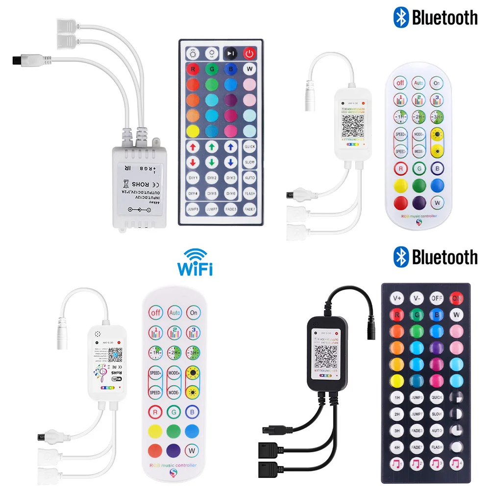 Фото Водонепроницаемая светодиодная лента RGB COB IP68, Wi-Fi, Bluetooth-совместимый пульт дистанционного управления, комплект питания 12 В, 576 светодиодов, гибкая силиконовая трубка, лампа №2