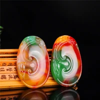 ruyi natural color jade pendant necklace hand carved fashion jewelry chinese jadeite accessories amulet luck gifts for women men
