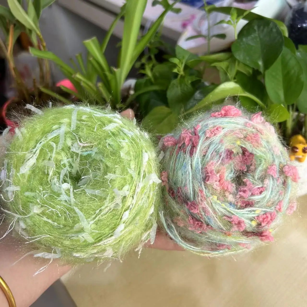 Лесная серия ручной работы смешанная пряжа смешанные цвета нитки шерстяные