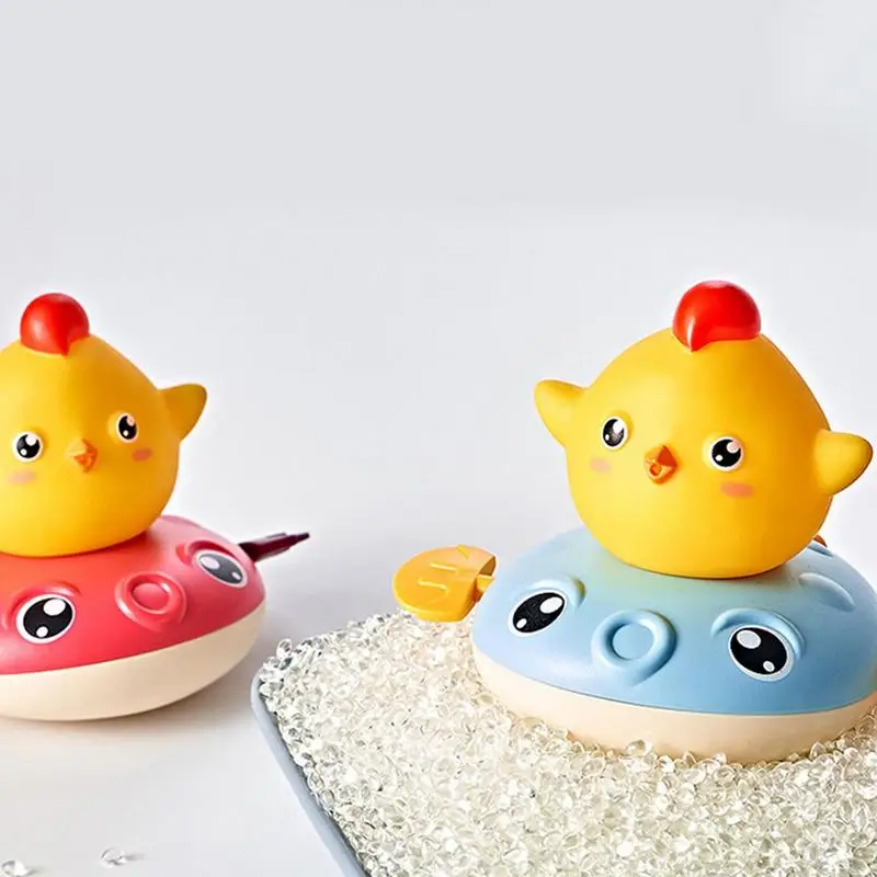 

Детские Игрушки для ванны | Игрушки для ванны в укладку с рыбкой-пухой и цыплятами | Измерительная температура воды, интерактивные разноцветные игрушки для младенцев, подарок
