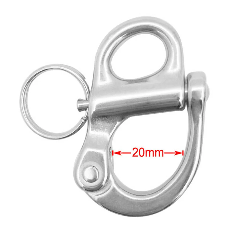 

Boat Snap Shackle 1 Piece 2\"/51mm 316 Stainless Steel Brand New Jaw Swivel
