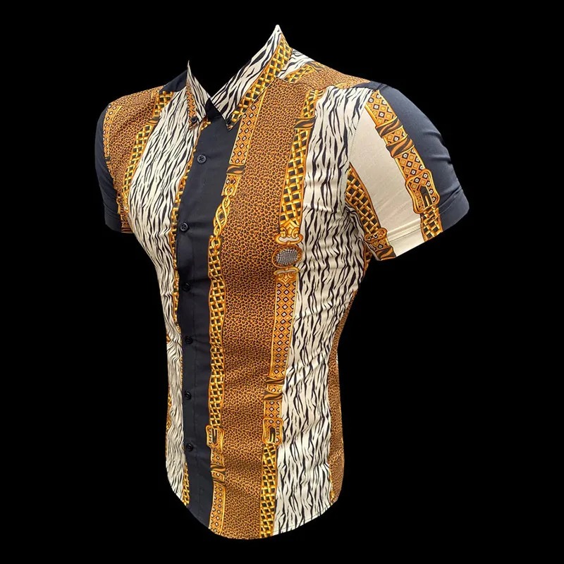 

New Men's Summer Fashion Shirts Hawaiian Print Shirts Short Sleeve Men's Casual Shirts M-3XL
