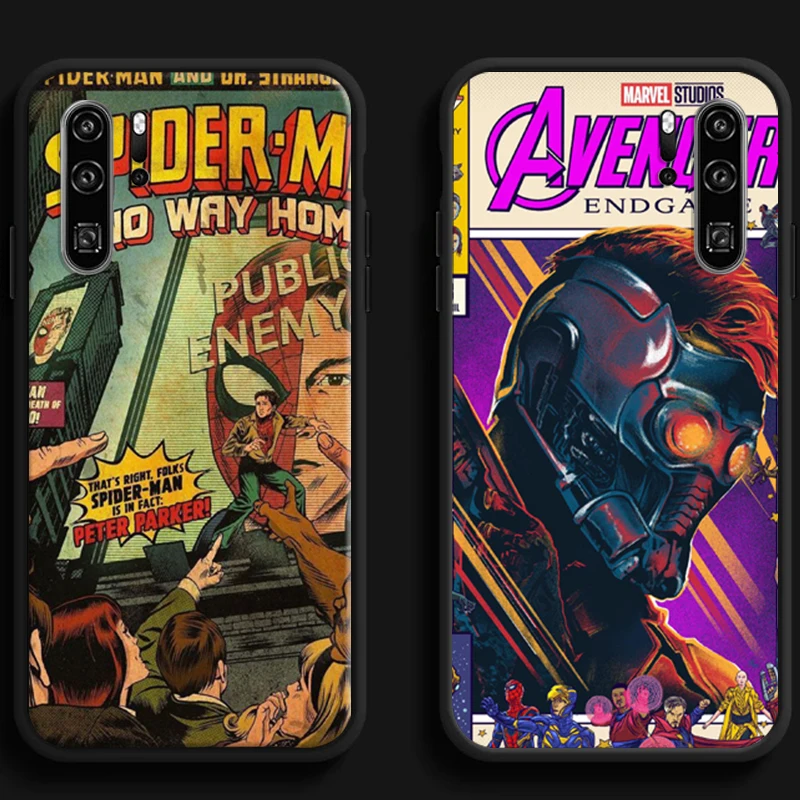 

Marvel Spiderman Phone Cases For Huawei Honor Y6 Y7 2019 Y9 2018 Y9 Prime 2019 Y9 2019 Y9A Back Cover Carcasa Coque Soft TPU