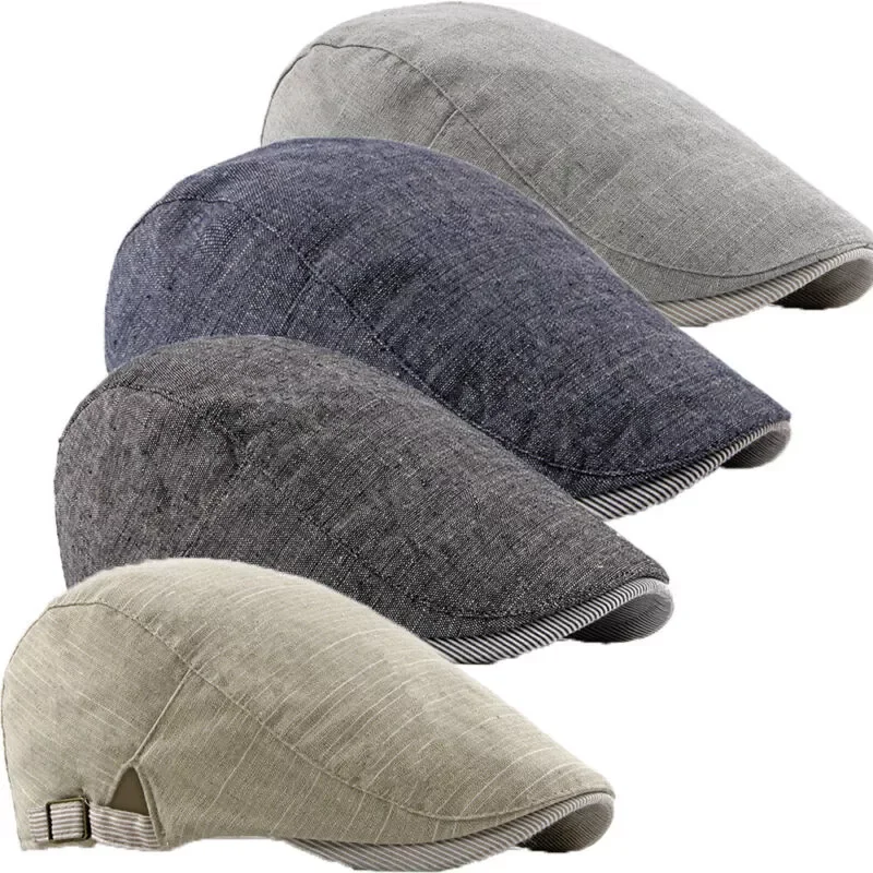 

Mens Ivy Hat Cotton Newsboy Gatsby Cap Golf Driving Flat Cabbie Beret Hat Hot