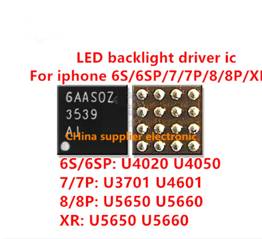 

50pcs-100pcs LM3539A1YFFR LM3539A1 3539 Light LED Backlight Driver IC For iPhone 6S 6SP 7 7Plus 8 8Plus XR 11