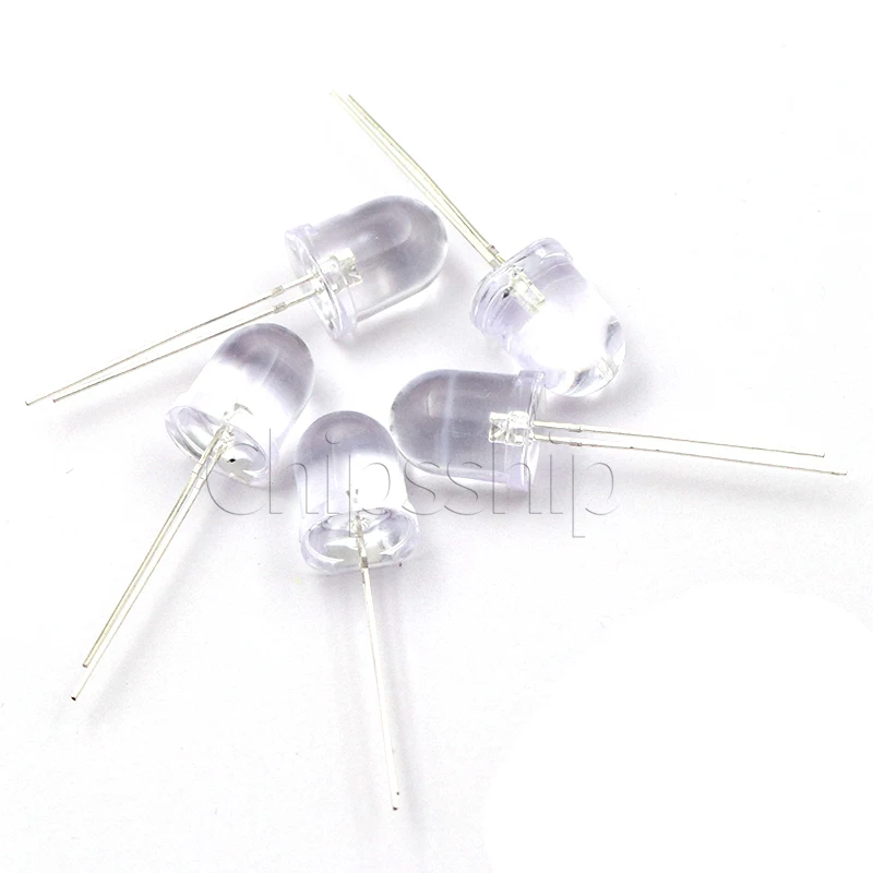 

Direct-inserted 10MM LED light LED White color High Bright White Lamp Beads (5 PCS)