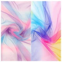 90cm150cm organza fabric color sheer chiffon fabric for diy handmade sewing wedding dress stage decor by the meter