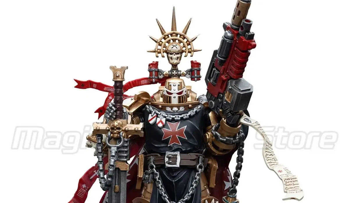 Фото 【MT】H124mm JOYTOY 1/18 Фигурка Warhammer 40K Black Templars High Marshal Helbrecht, модель, игрушка, коллекционный подарок №1