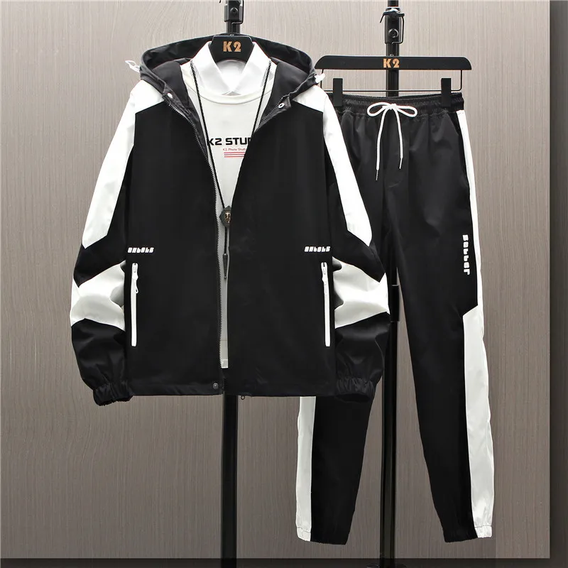 

2022Spring Sports Suit Set with Handsome Clothes Men's Korean Style Trendy Coat