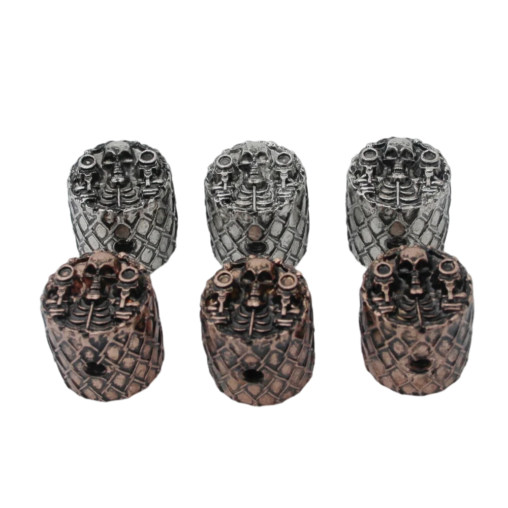 

GUYKER 3Pcs Skull Surface Retro Style Electric Guitar Bass Knobs Two Color Option