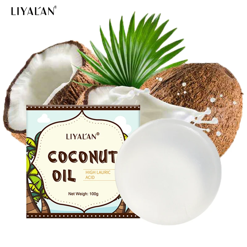 

Virgin Coconut Oil Bath Soap Soften Skin Facial Cleanser Handmade Milk Whitening Brighten Crystal Clear Foam Essential oil Soaps