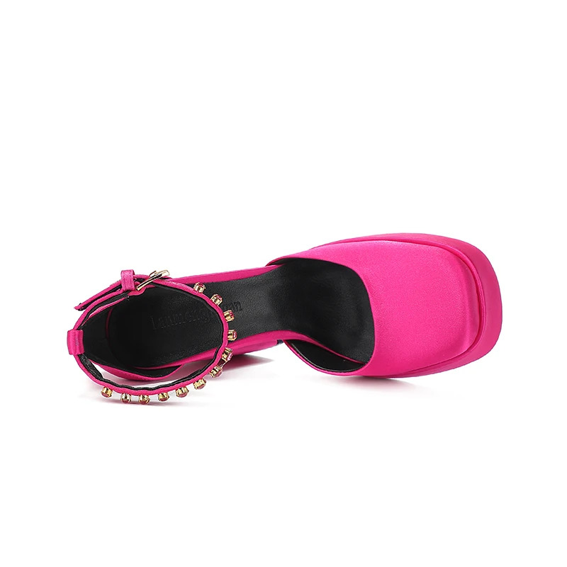 Spring/Summer 2023 New Sexy Walk Show Party Women's High Heel Sandals Leisure Banquet Round Head Women's Super High Heel Shoes