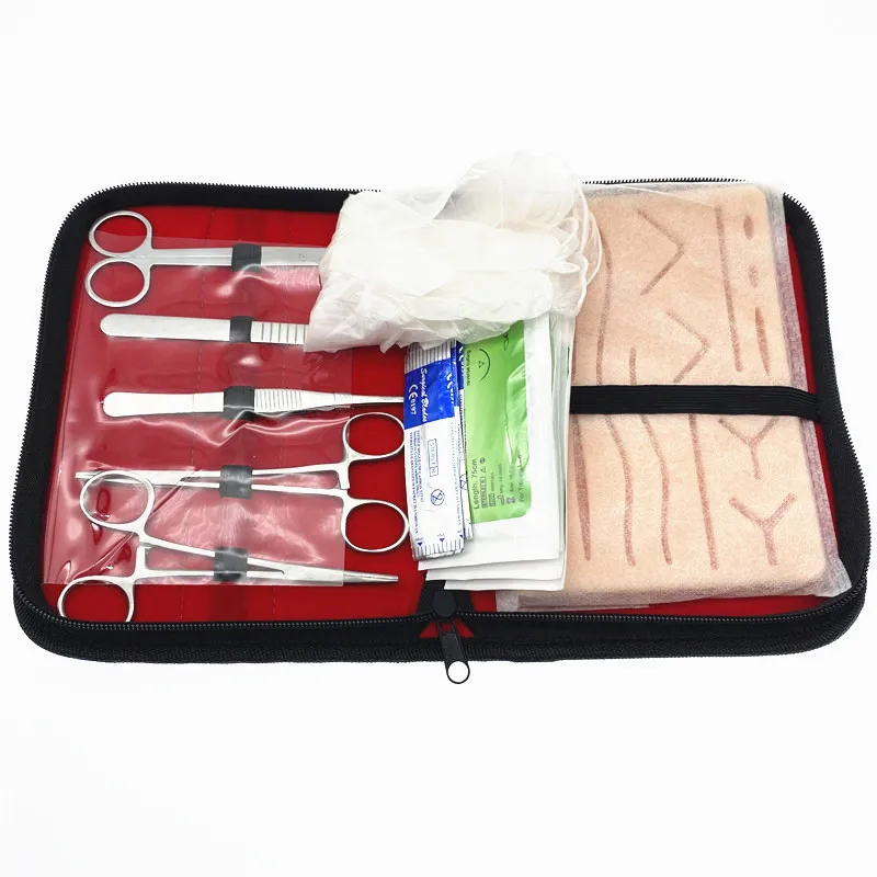 

Surgical Suture Training Kit Skin Operate Suture Practice Model Training Pad Scissors Tool Kit Teaching equipment