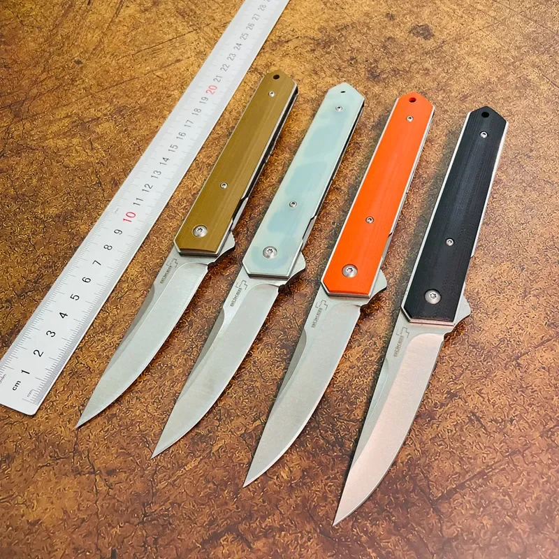 

Boker Plus Burnley Kwaiken Flipper Knife 3.5 Ball Bearing Folding Pocket Tools Black G-10 Handle Outdoor EDC With Box Gifts Zero