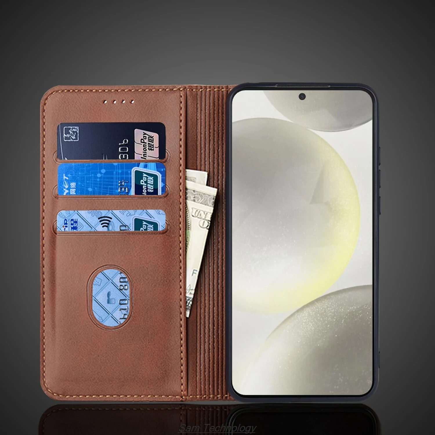 Кожаный чехол с магнитным притяжением для Samsung Galaxy S24 plus 6 7 дюйма + кобура откидной