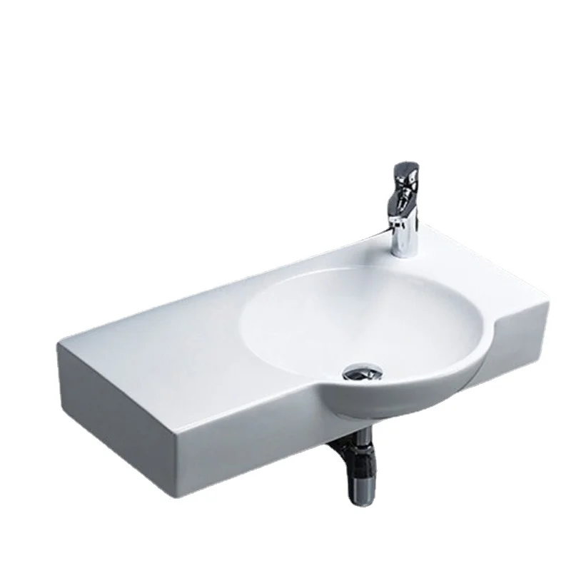 

Роскошная керамическая белая подвесная настенная раковина для ванной комнаты, большая раковина для мытья рук, подставка для туалета для дома
