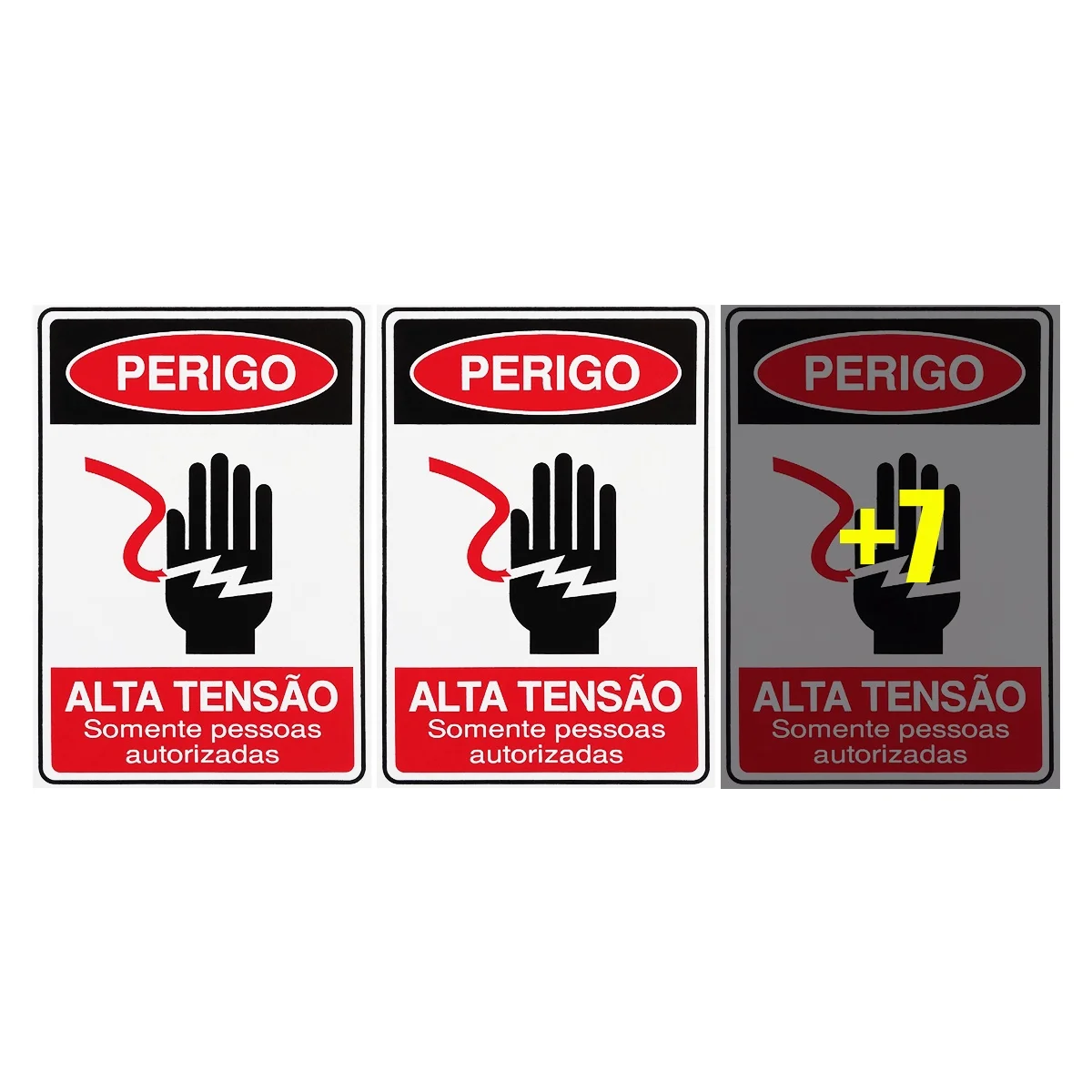

Combo 10 Signaling Boards High Voltage Danger Only Authorized People 20x30 Access-S-217/3 F9e