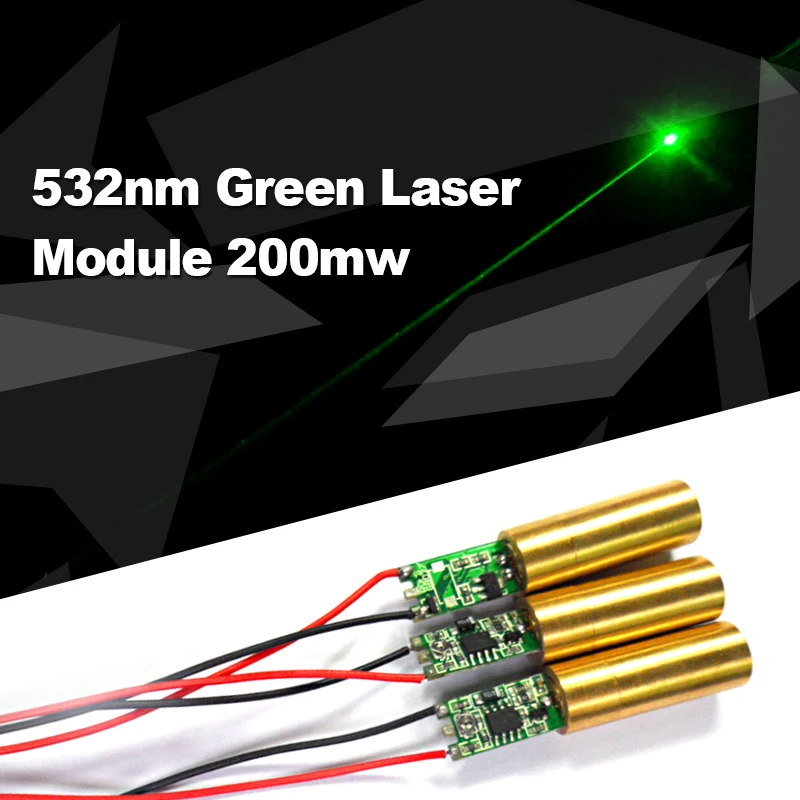 532nm 3V 200MW laser module laser tube positioning lamp indicator performance prop punctate green laser module laser beam