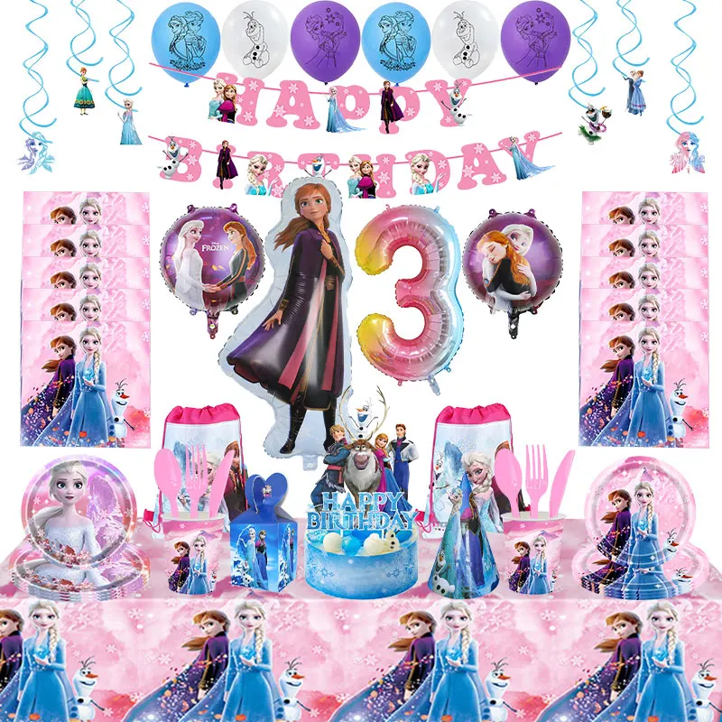 Декоративная салфетка Холодное сердце Эльзы и Анны бумажная тарелка кепка