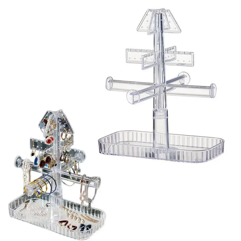 

Подставка-держатель для ювелирных изделий, стеллаж для хранения ювелирных изделий, стойка-органайзер для сережек с вращением на 360 градусов