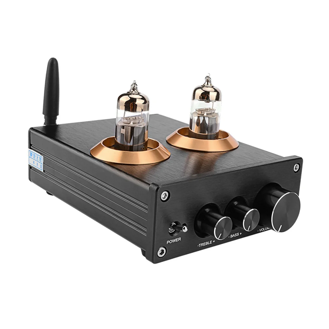 

HiFi 6J5 (Upgrade 6J1) Bluetooth 5.0 Tube Preamp Amplifier Stereo Preamplifier with Treble Bass Tone Ajustment, Black