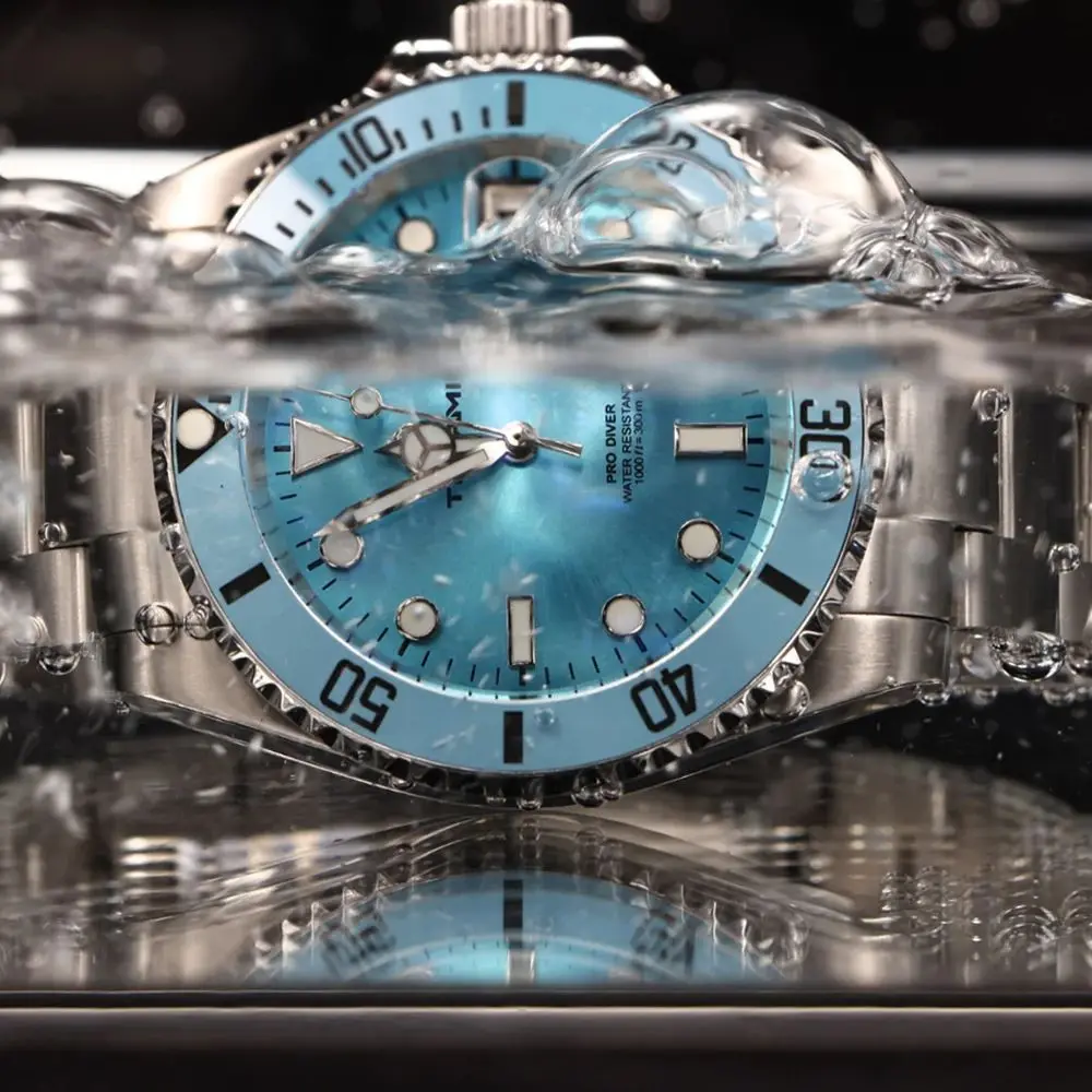 TERAMI Новые часы для дайвинга роскошные NH35 с автоматическим механизмом сапфировое