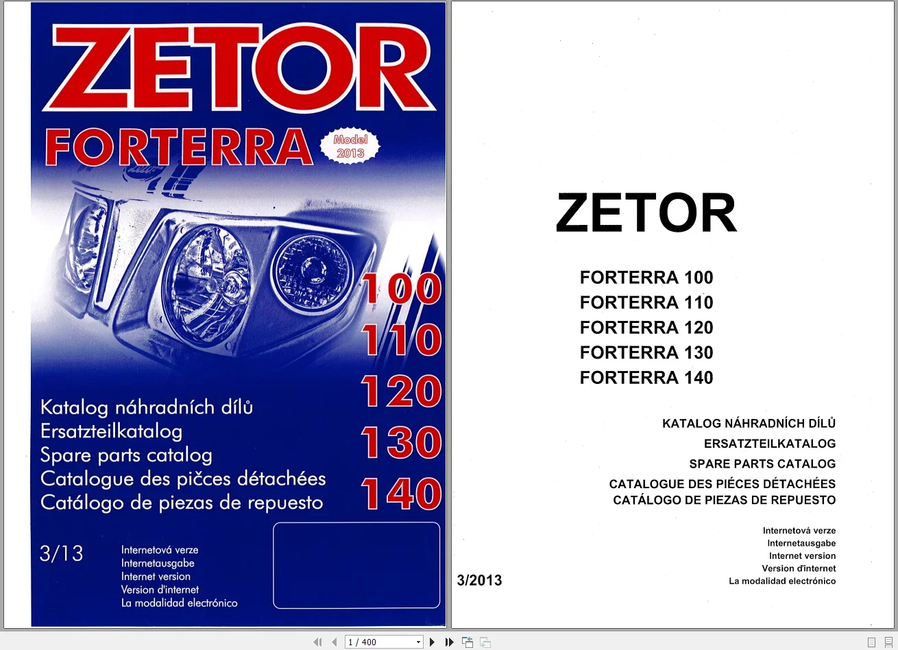 Обновление трактора Zetor 2021. Посібник по ремонту и руководство обучению каталог