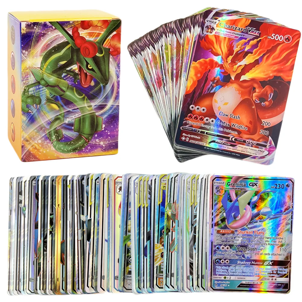 

50-300Pcs Pokemons Card Shining TAKARA TOMY GX VMAX V MAX Cards Game Battle Carte Trading Children Toy