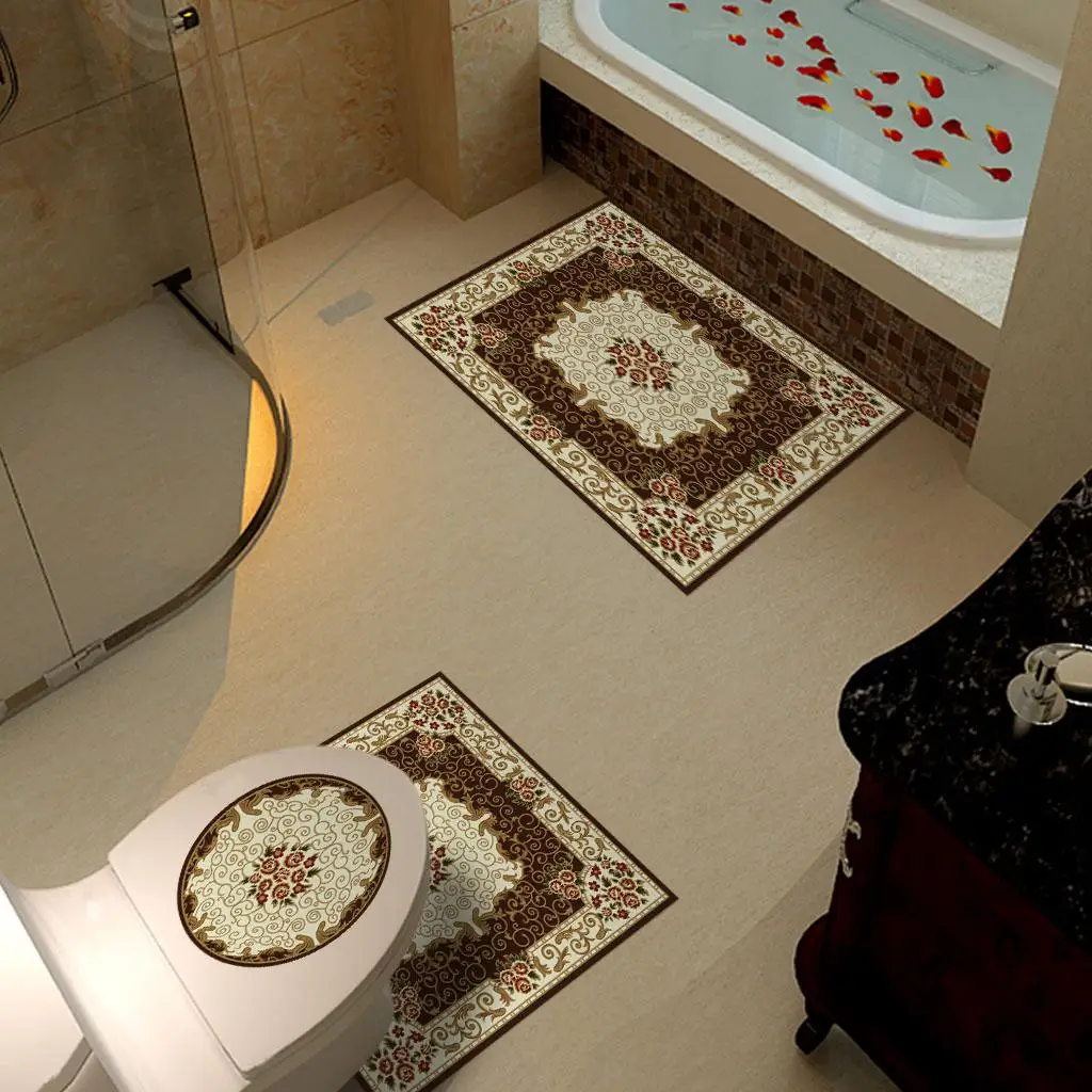 Set Adhesive Bathroom Toilet Seat Cover Decal Sticker Mural 16