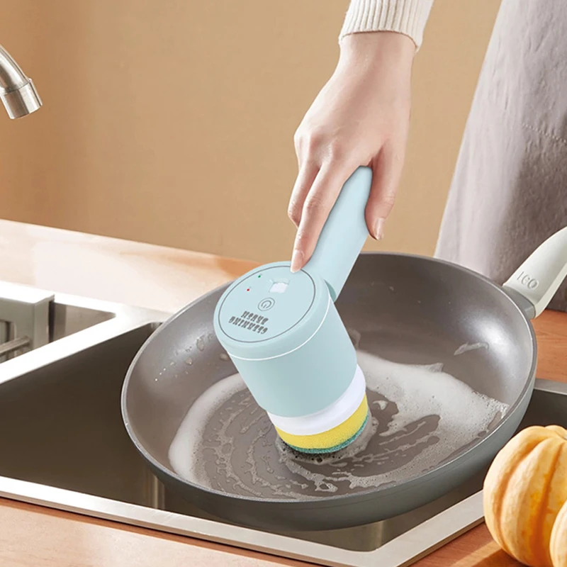 

Многофункциональная Беспроводная электрическая Чистящая Щетка USB, ручная Бытовая кухонная раковина для ванной комнаты, легко чистится