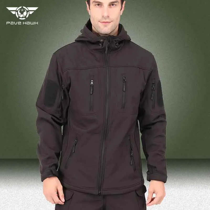 

Winter Fleece Tactical Jacket Men Military Multi-pocket Wear-resistant Army Outwear Coats Outdoor Shark Skin Soft Shell Jackets
