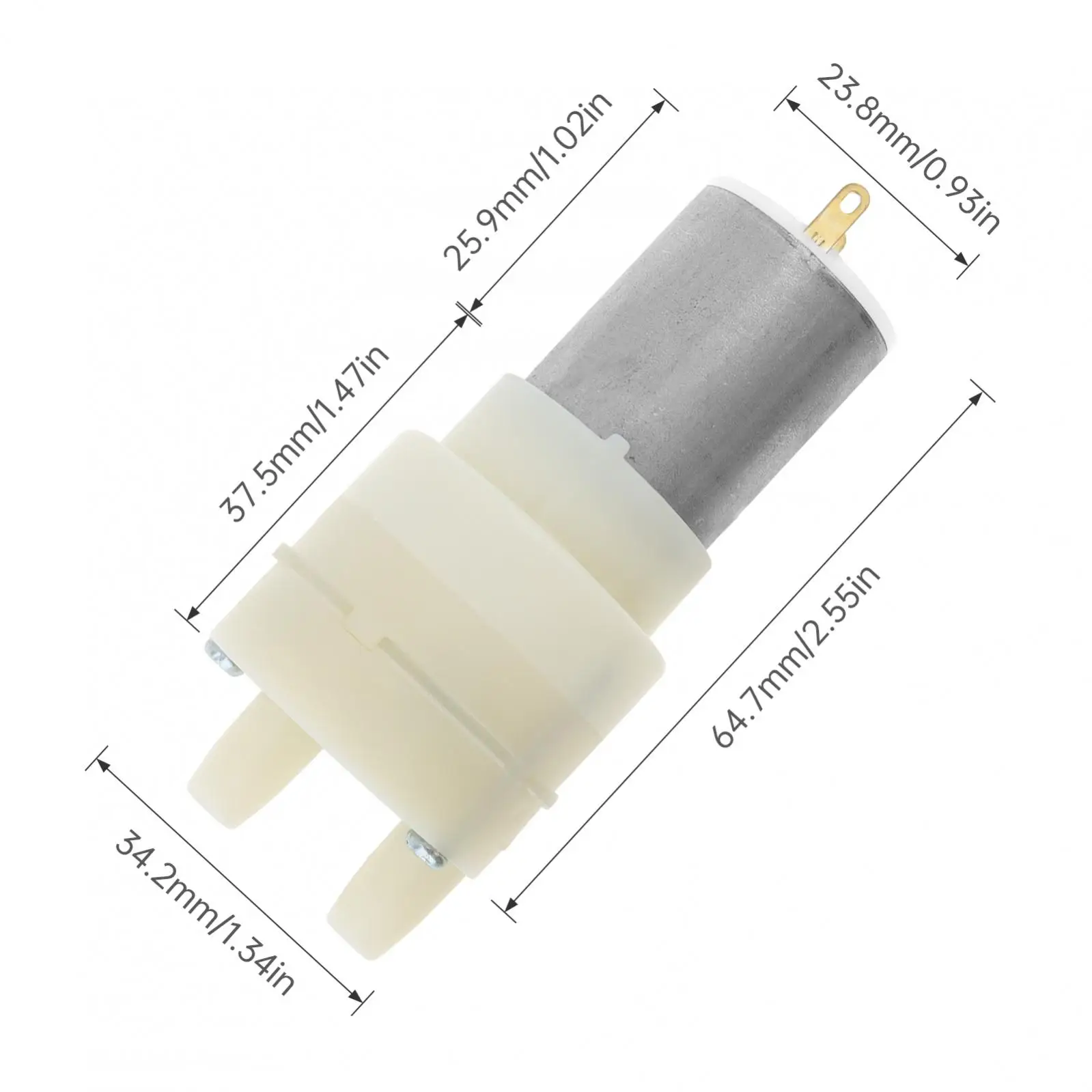 Фото R280 Мини-двигатель водяного насоса 3,7 В 1,8 л/мин Микро мембранный насос с большим расходом Самовсасывающий всасывающий насос для диспенсера для воды, №2