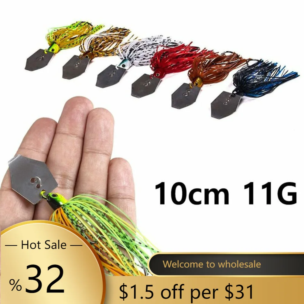 6Pcs Jig Fishing Lures  Artificial Bait Skirt Rubber Fishing Jigs Head Buzz Swim Bass Jig Fishing Lure Wobbler Lures Spinners