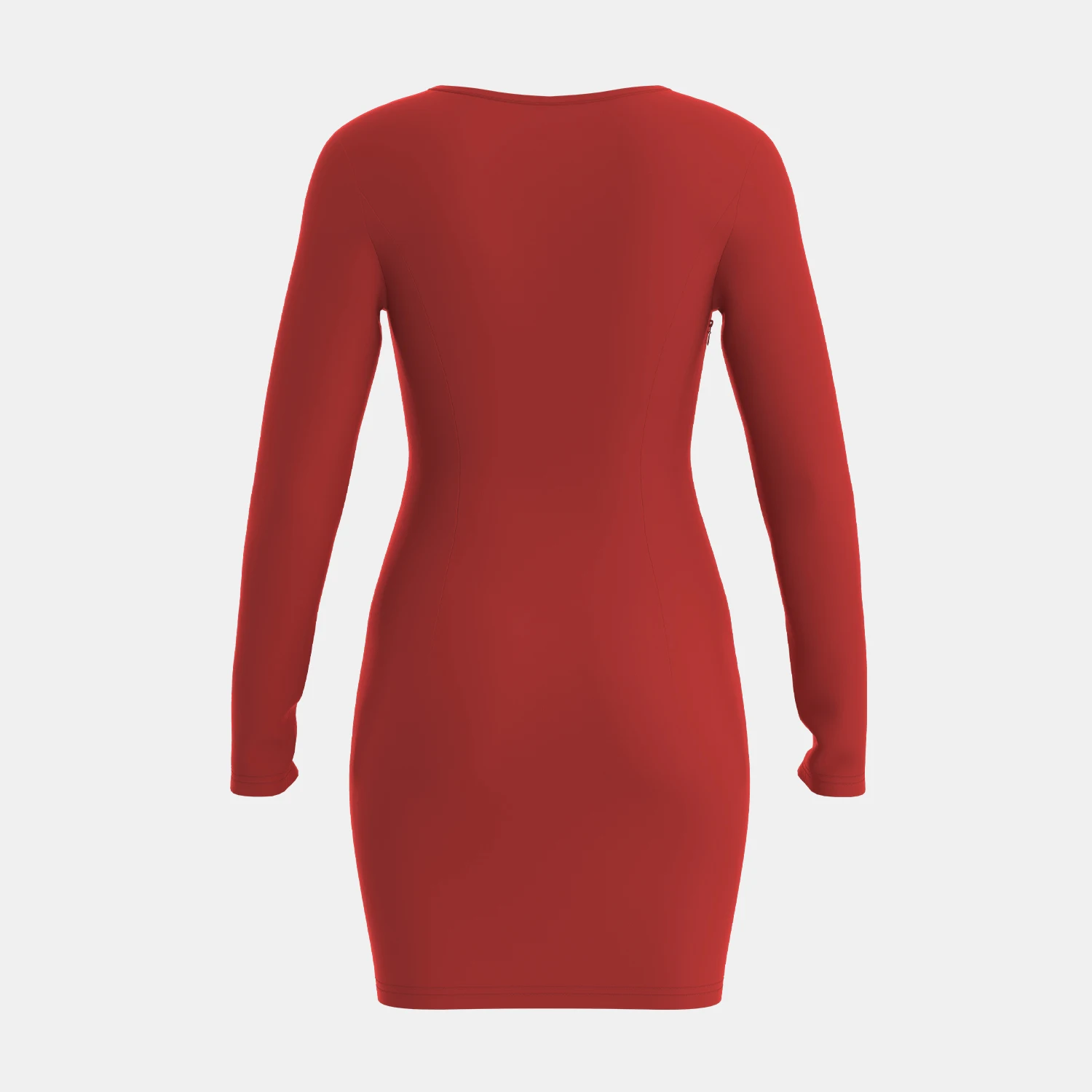 Женские платья Mia Muse всесезонные базовые облегающие тонкие красные однотонные