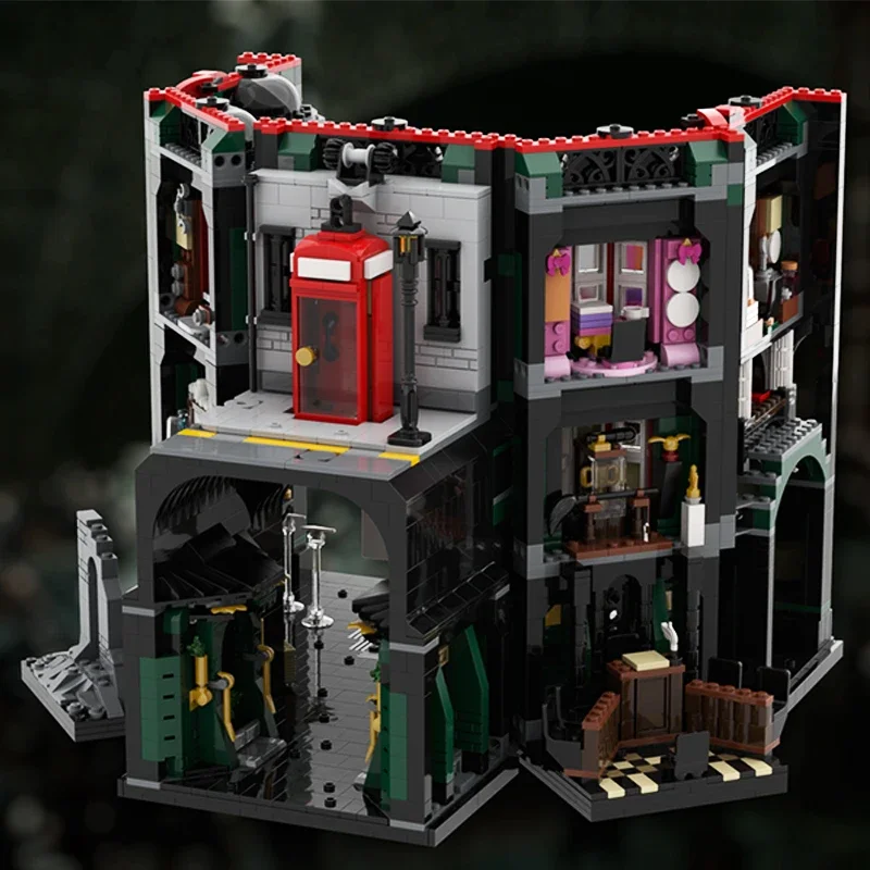 Moc креативный средневековый замок серии Министерство магии расширение школьная