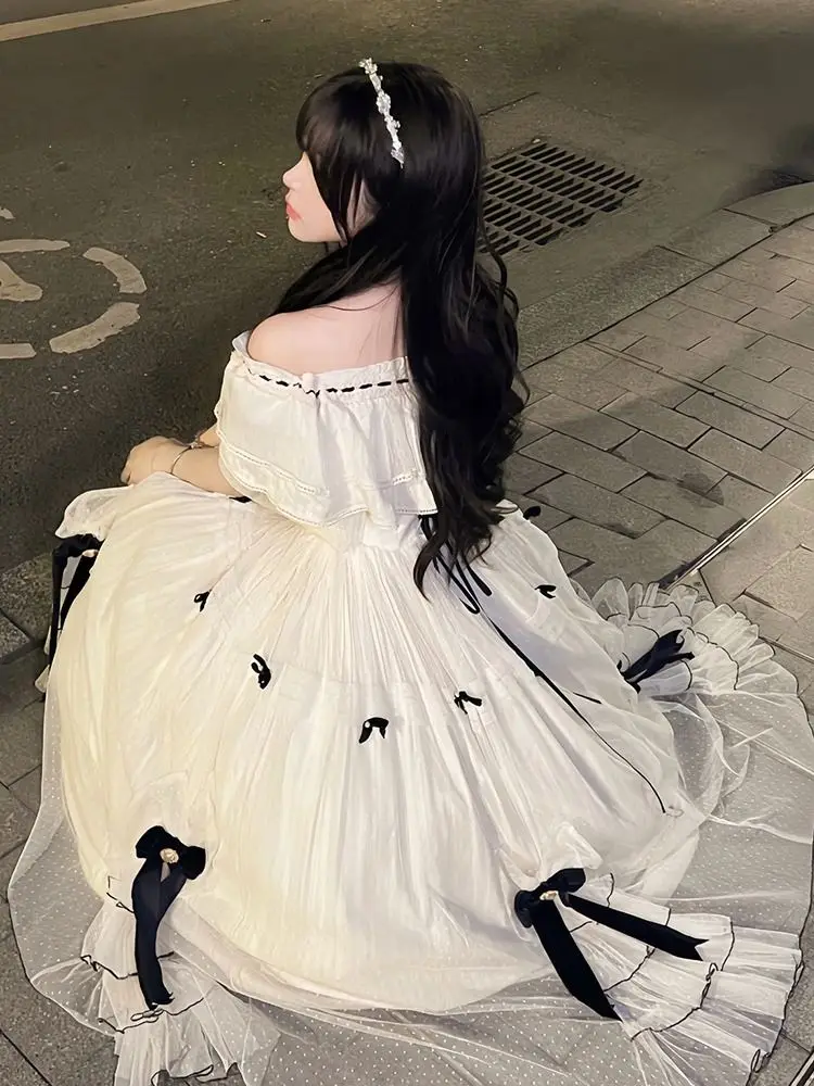 Винтажное элегантное платье макси в стиле &quotЛолита&quot женские платья с милым