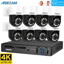 8MP 4K PTZ Security Camera System Kit Face Detection Recording Audio POE NVR CCTV Outdoor Home Video Surveillance Xmeye Set