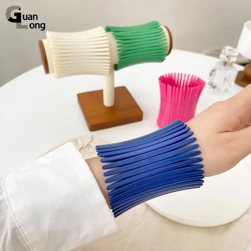 Женские винтажные браслеты с большими длинными бусинами широкий браслет в